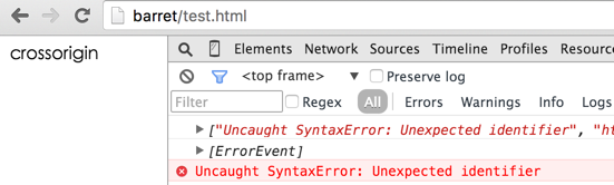Error handler execution result