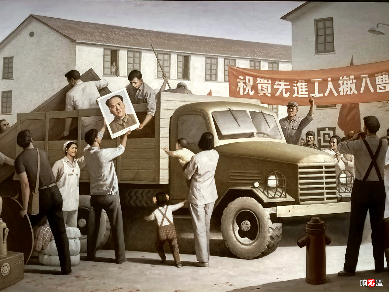 Oil painting of Shanghai figures