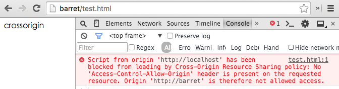 CORS error