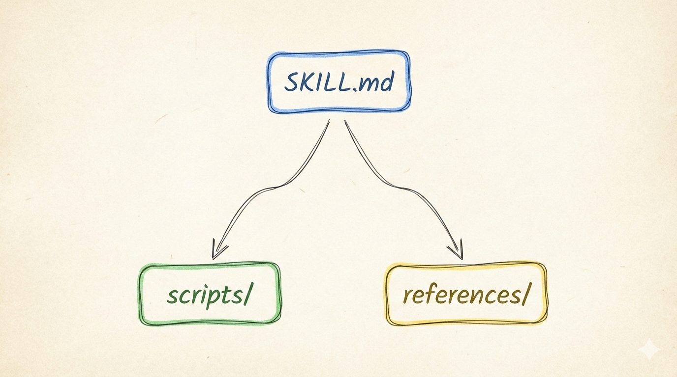 The three-layer Skill architecture
