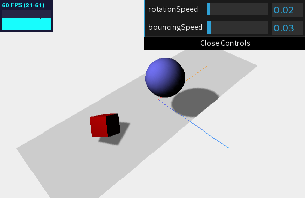 Speed control with dat.GUI
